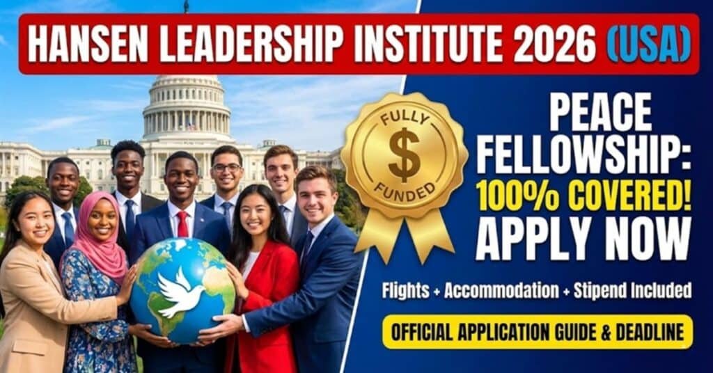 Hansen Leadership Institute 2026 (USA): Fully Funded Peace Fellowship