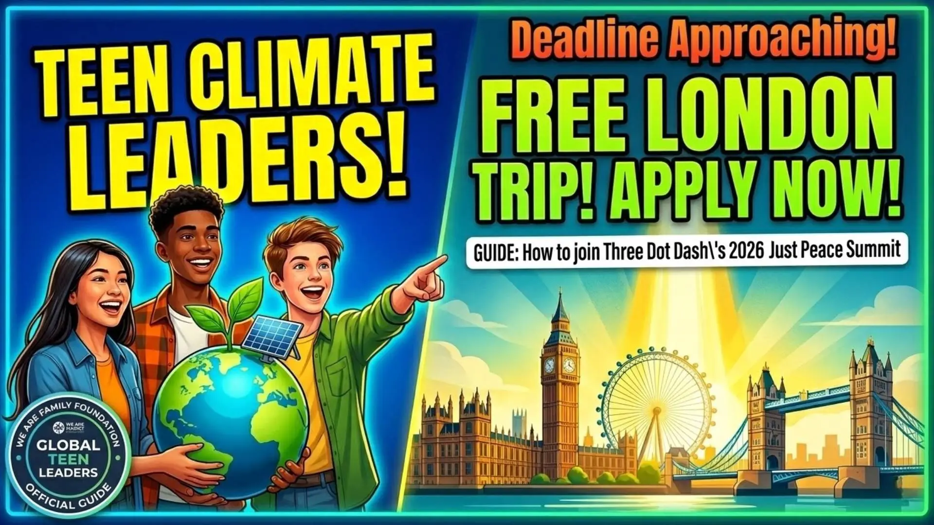 Apply to Three Dot Dash Climate Project to London 2026